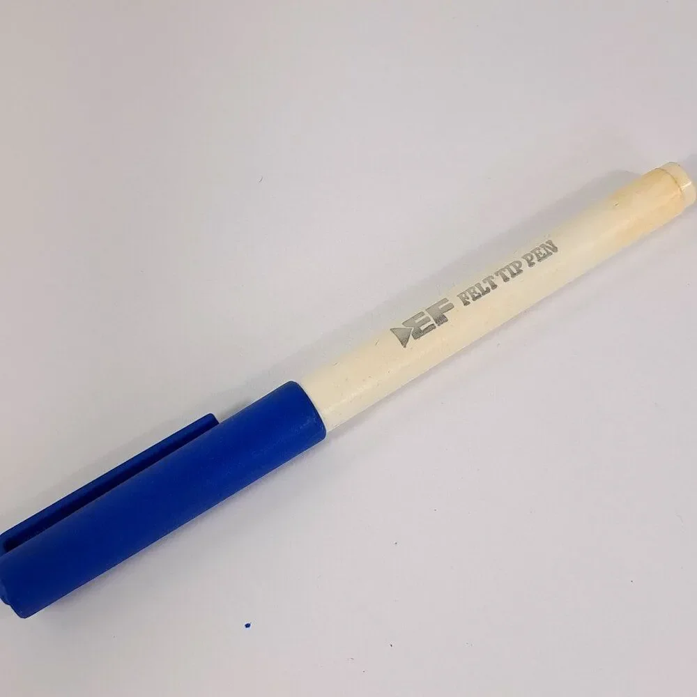 Eberhard Faber Felt Tip Pen Fine Point Marker Blue Vintage